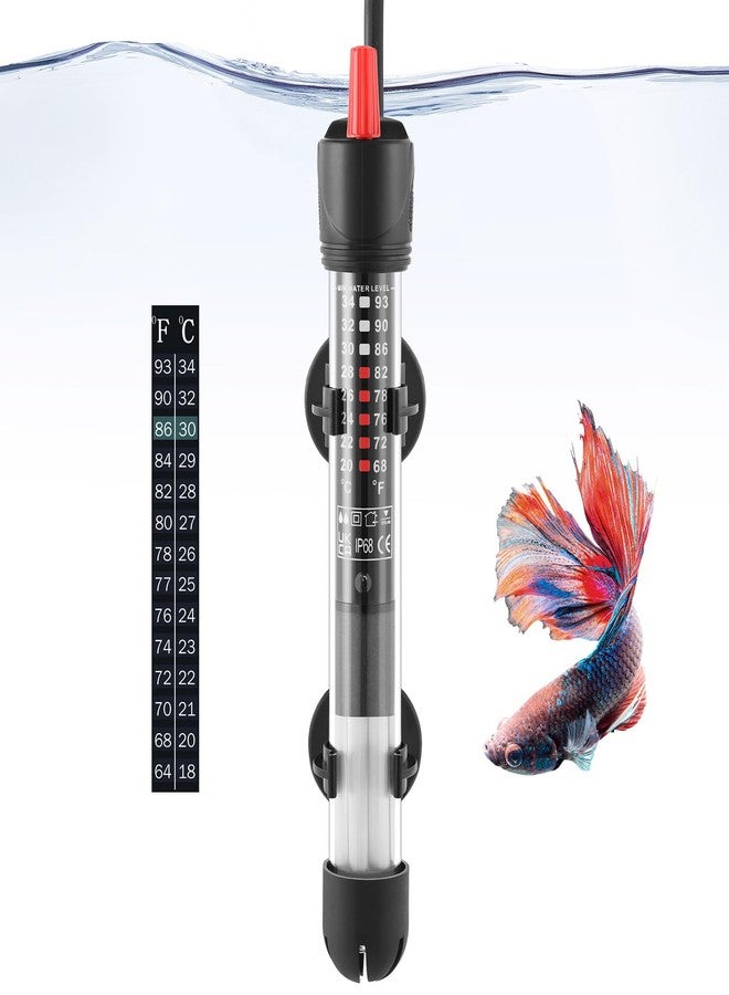 FEDOUR Aquarium Heater 50W 100W 300W, Submersible Glass Fish Tank Heater for Fresh and Salt Water (50W) - Image 1